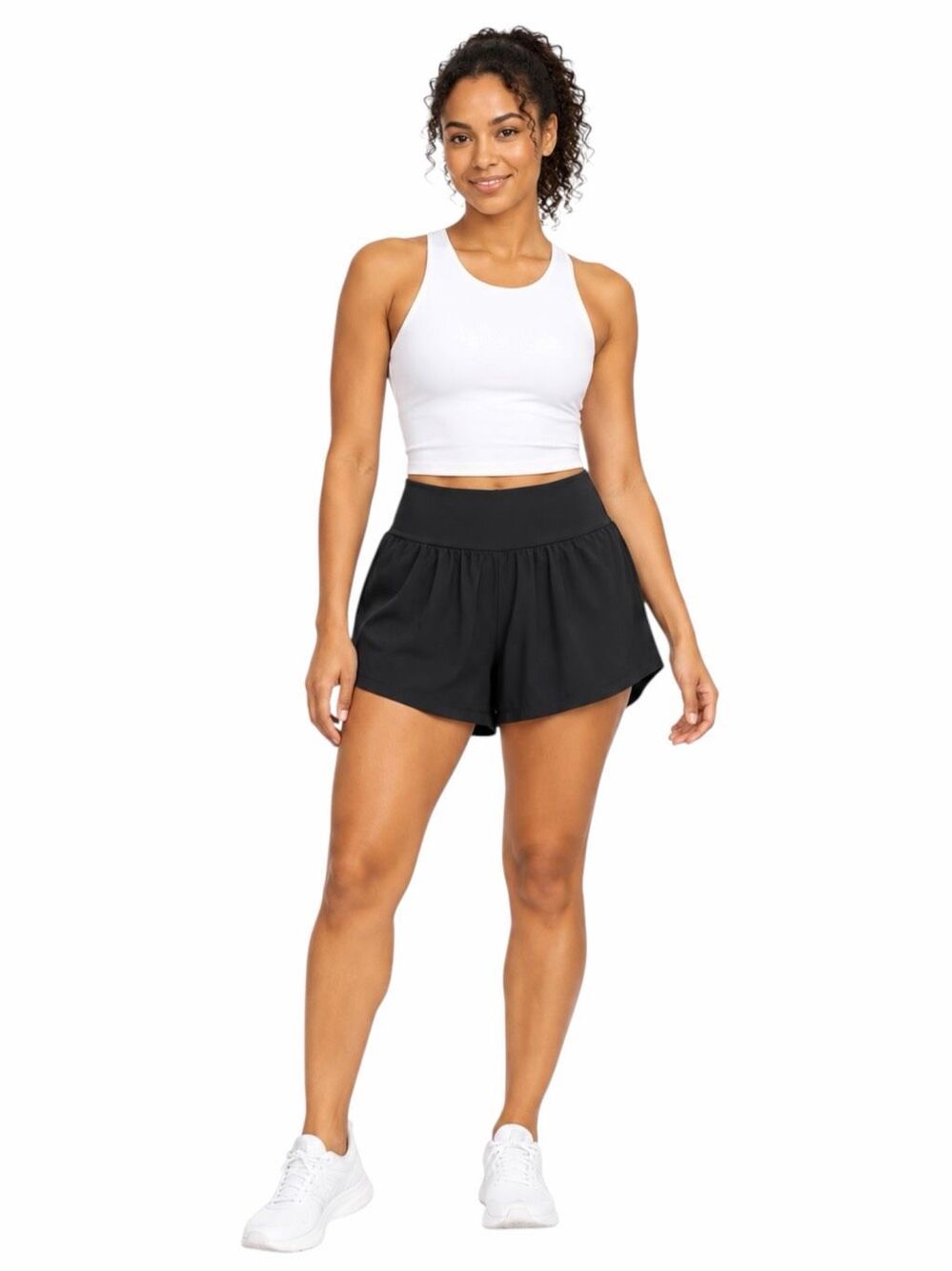HALARA 2-in-1 Flowy Athletic Shorts Black Small
